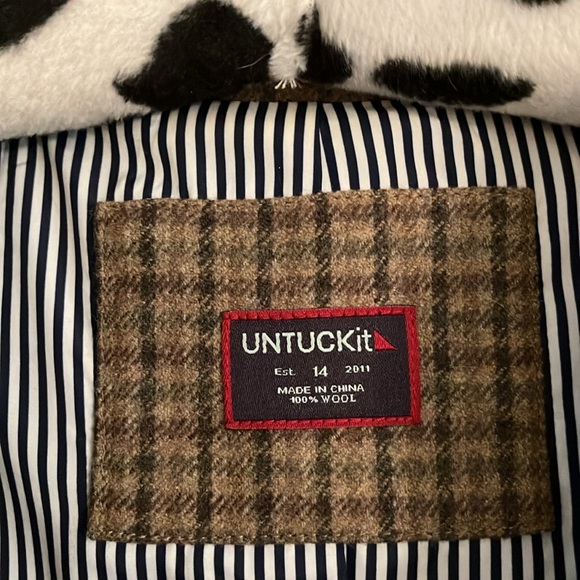 Untuckit 100% plaid wool jacket - Picture 2 of 4